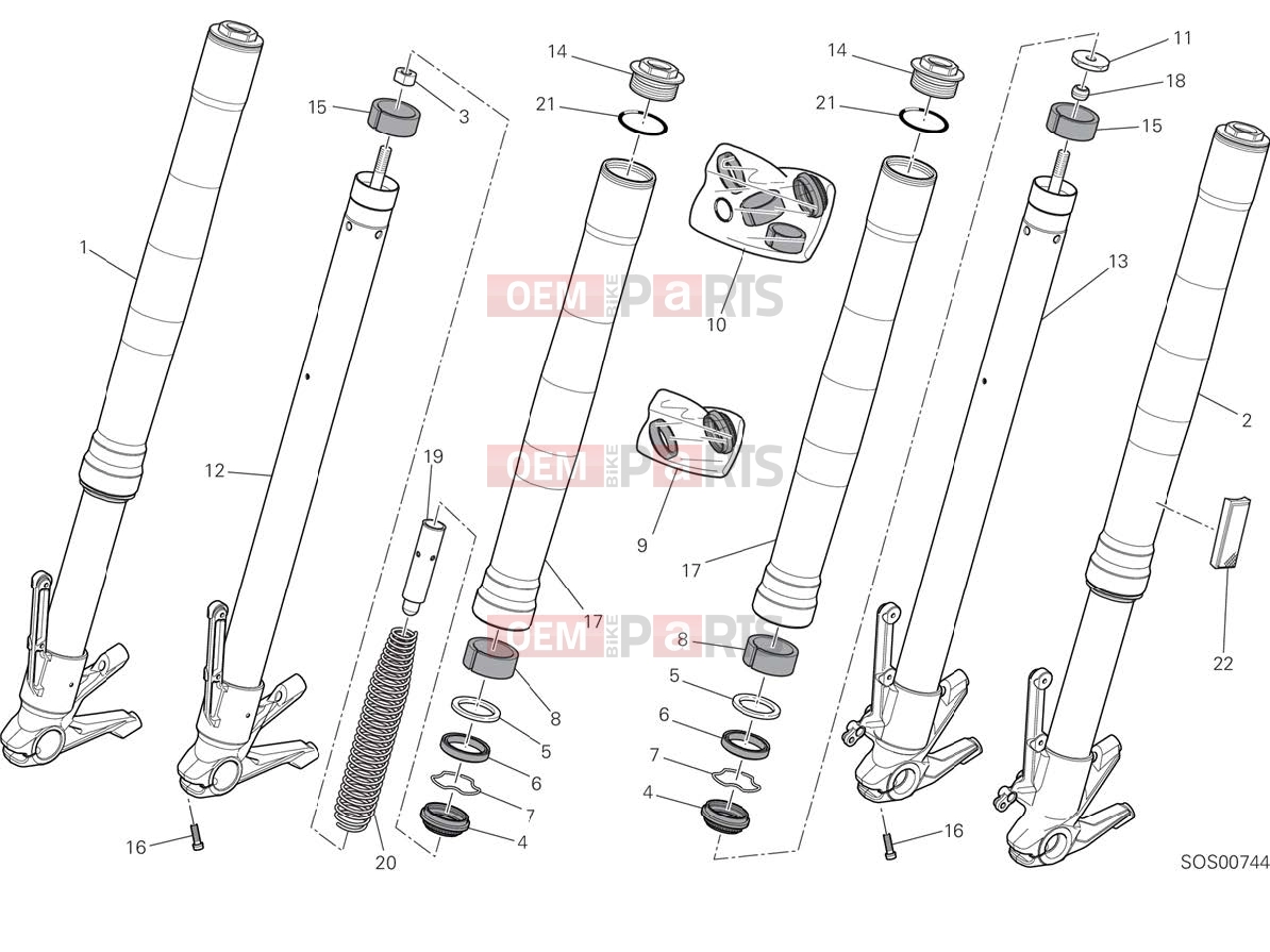 DUCATI 2018 Monster 821 FRONT FORK [MOD:M 821]