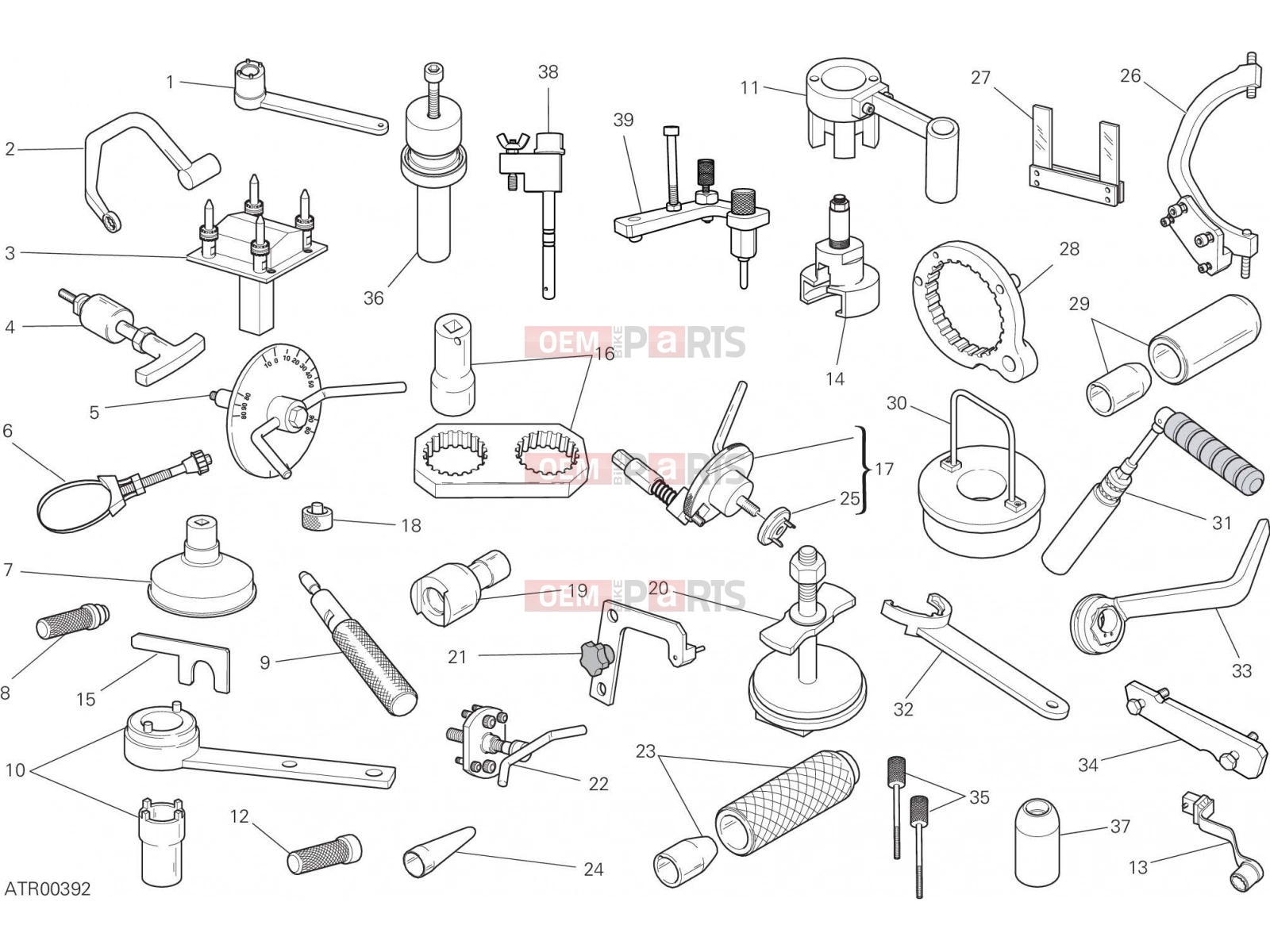 DUCATI 2019 Monster 821 WORKSHOP SERVICE TOOLS, ENGINE [MOD:M 821]