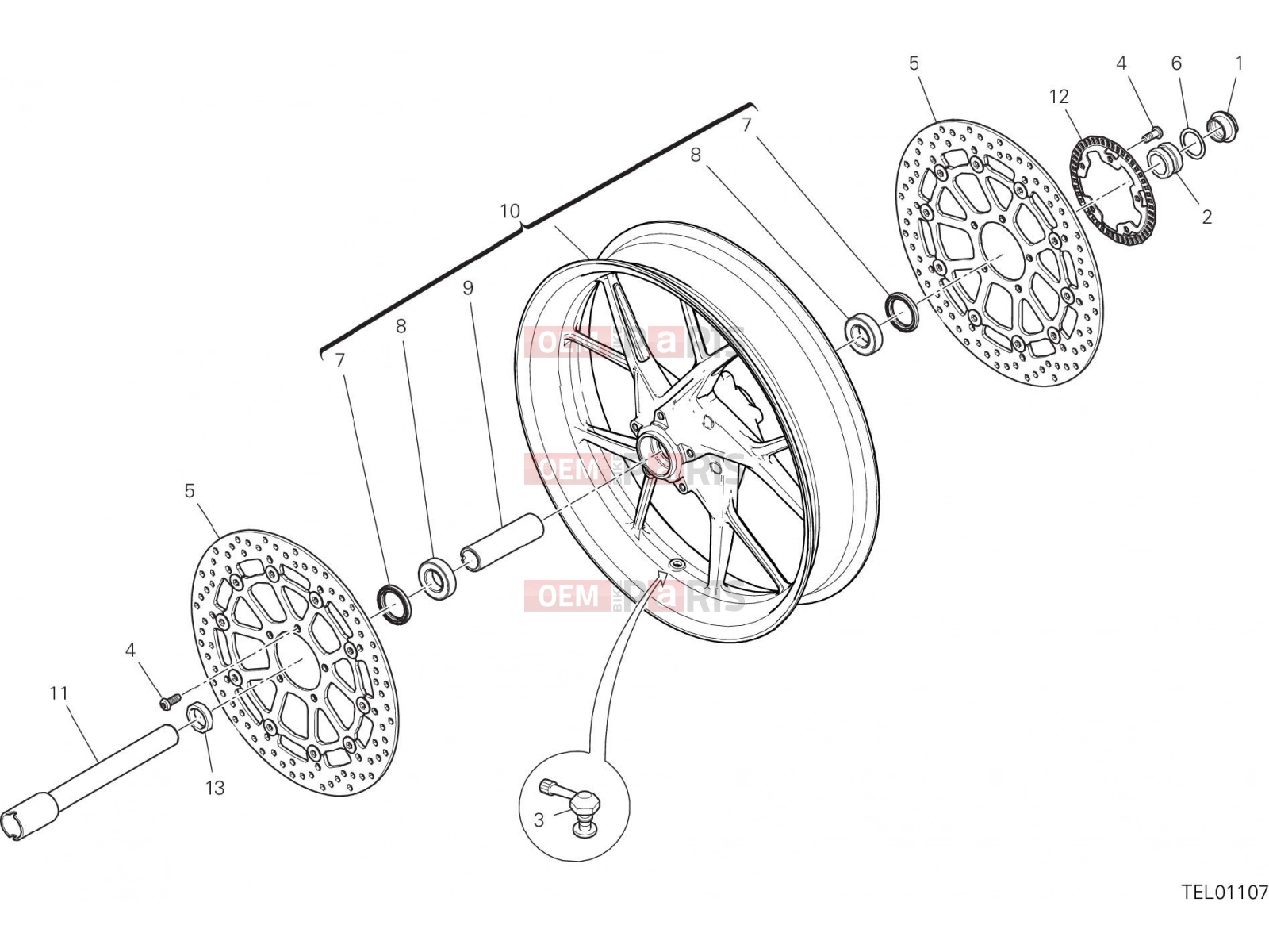 DUCATI 2019 Multistrada 1260 FRONT WHEEL [MOD:MS1260]