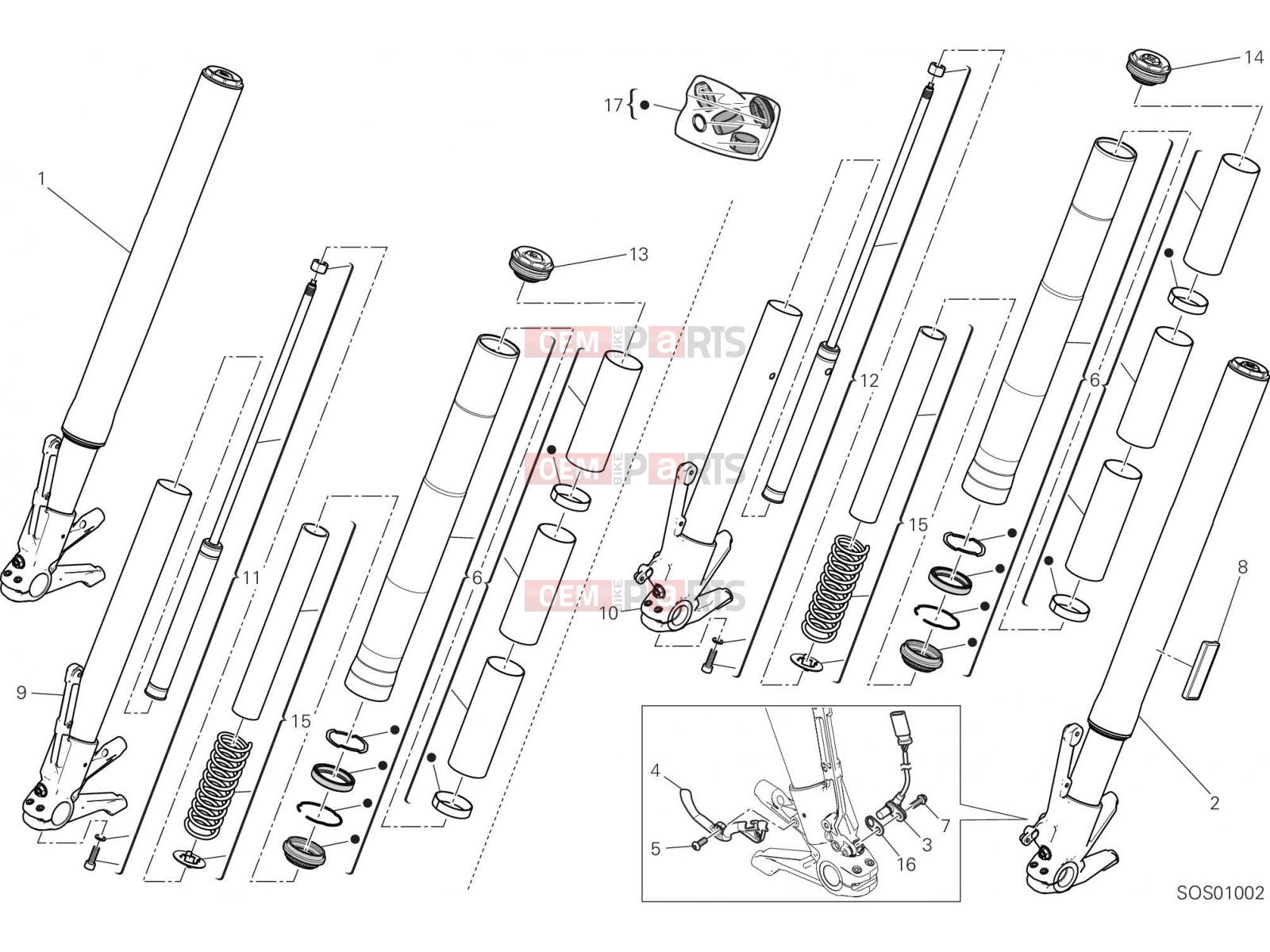 DUCATI 2020 Diavel FRONT FORK [MOD:DVL1260]