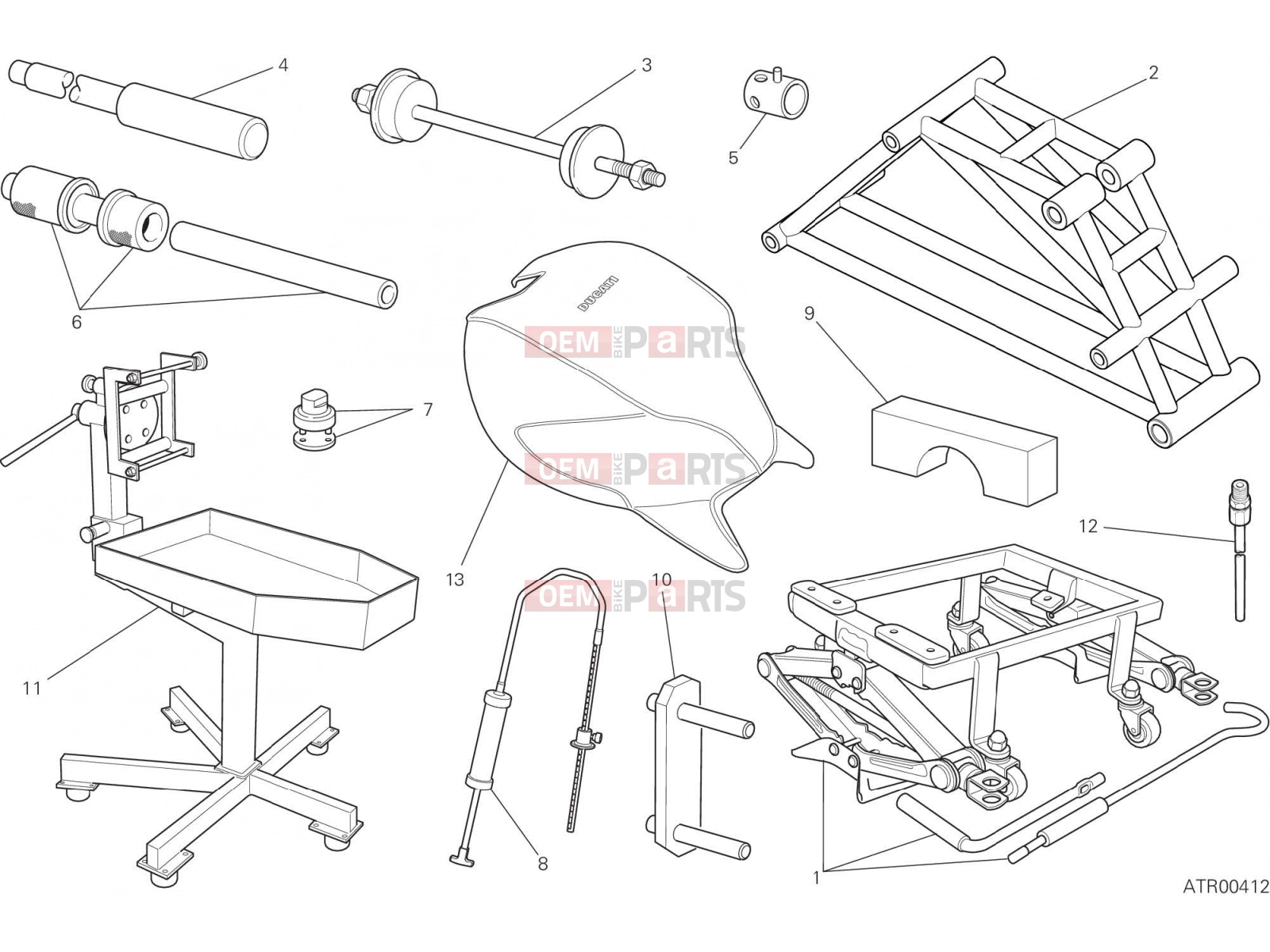 DUCATI 2020 Monster 821 WORKSHOP SERVICE TOOLS, FRAME [MOD:M 821]