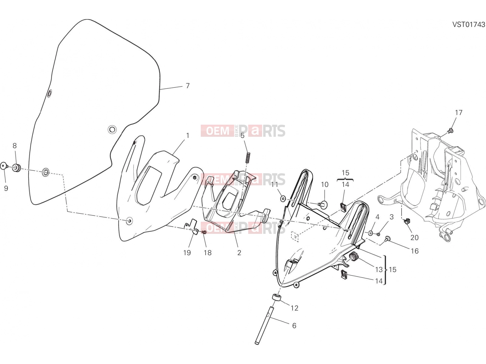 DUCATI 2020 Multistrada 1260 S WINDSHIELD [MOD:MS1260S]