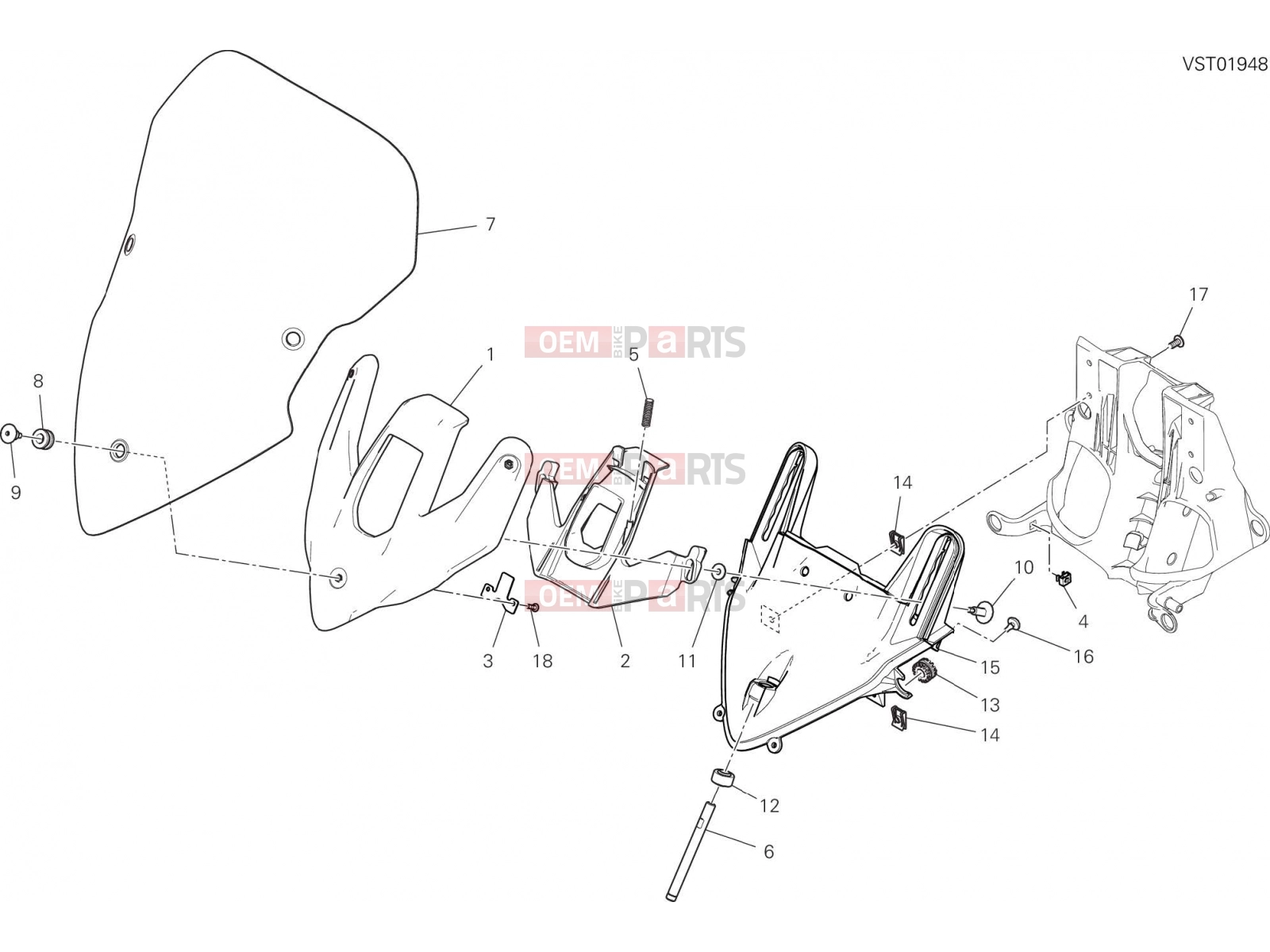 DUCATI 2020 Multistrada 950 S WINDSHIELD [MOD:MS950S;PLT:DB10]