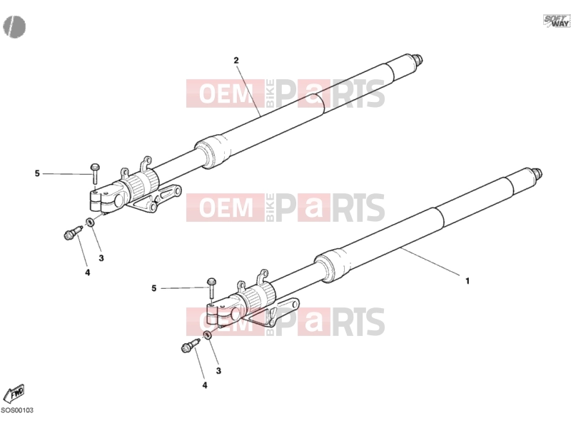 DUCATI 2004 998 Final Ed. FRONT FORK » FRONT SUSPENSION