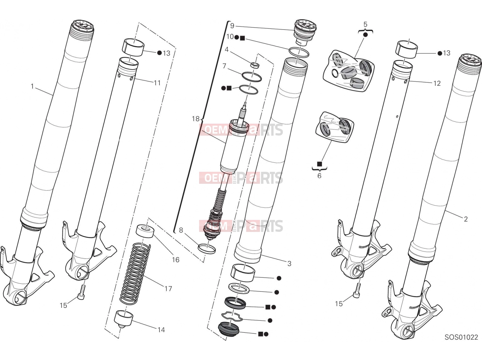 DUCATI 2021 Panigale V2 FRONT FORK [MOD:PANV2]