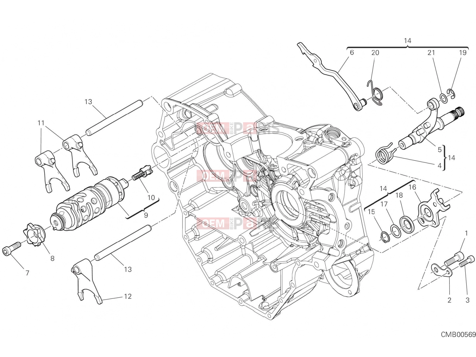 DUCATI 2021 Monster SHIFT CAM - FORK [MOD:M937]