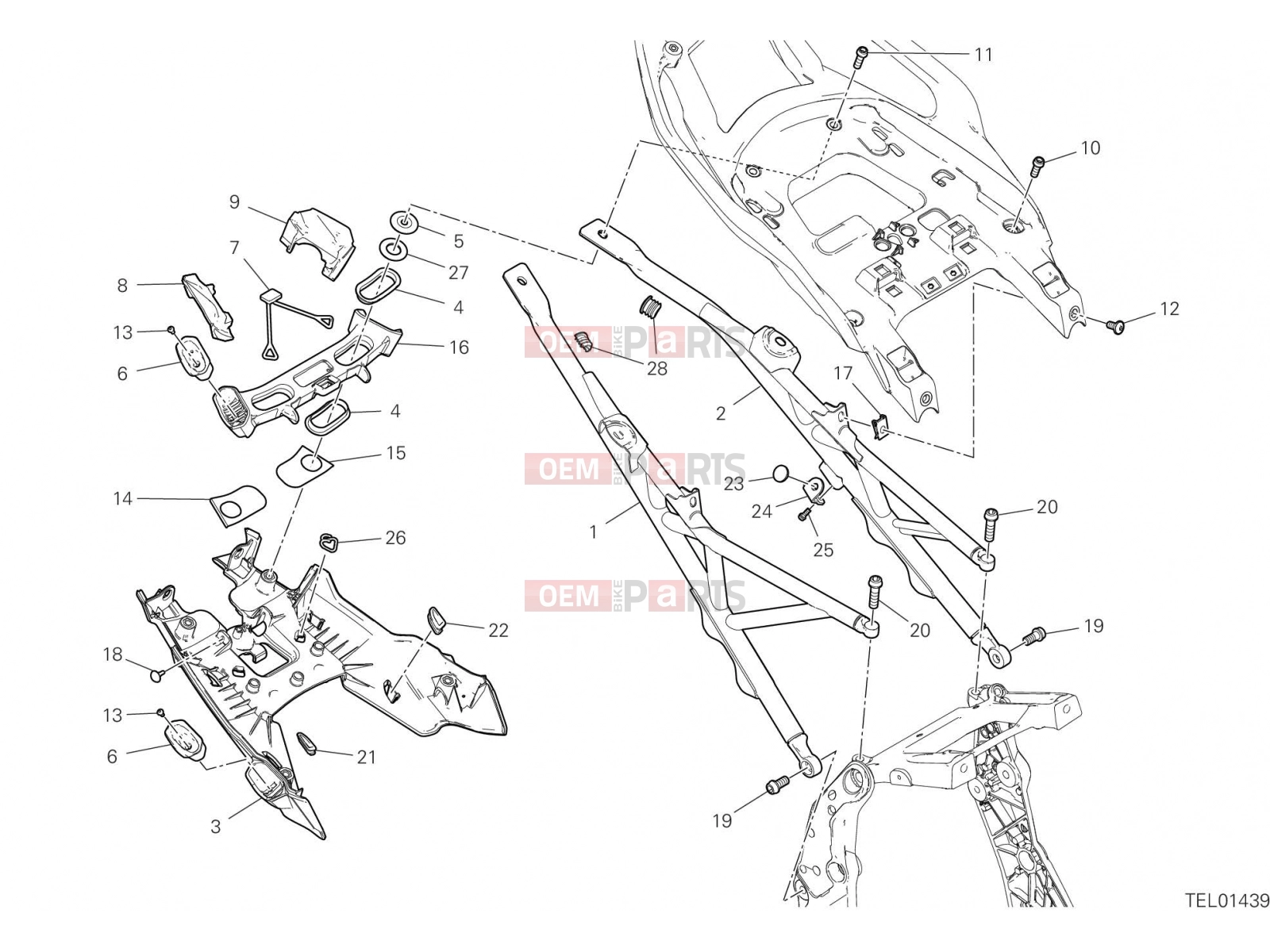 DUCATI 2021 Multistrada V4 REAR FRAME COMP. [MOD:MSV4]