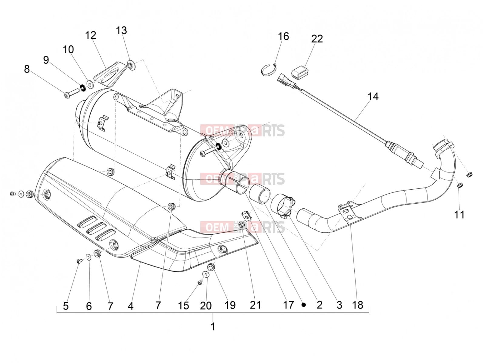 Engine » Silencer - Piaggio Beverly 300 IE ABS (APAC) 2019
