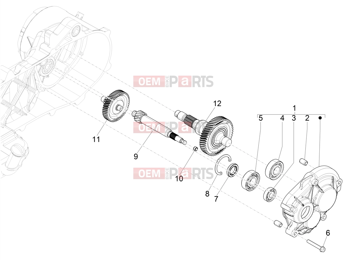 PIAGGIO Zip 50 4T Engine » Reduction unit