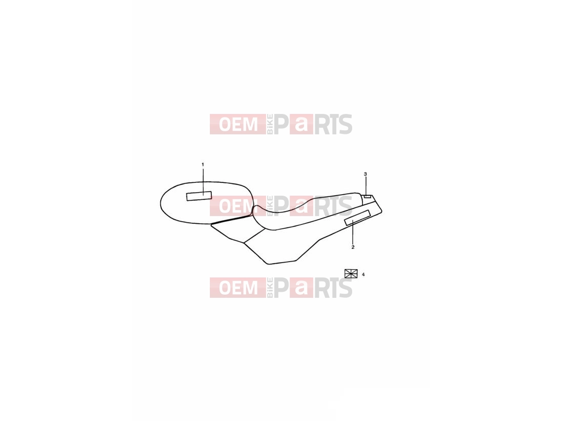 Triumph 1992 TRIDENT Decals Pacific Blue