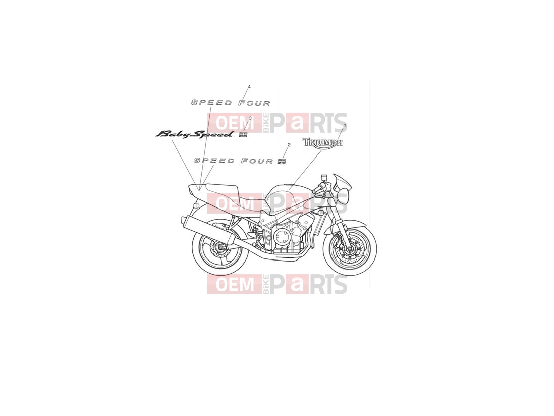 Triumph 2003 SPEED FOUR Bodywork - Decals