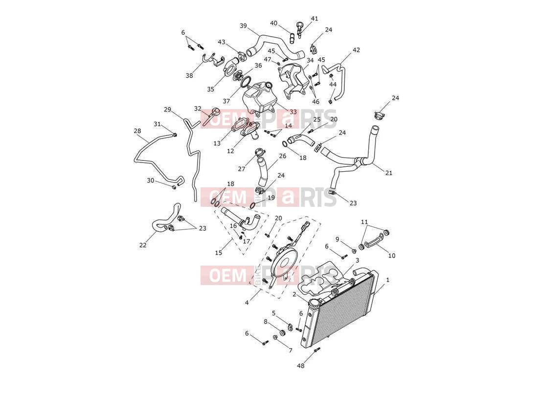 Triumph 2021 TRIDENT 660 Cooling System