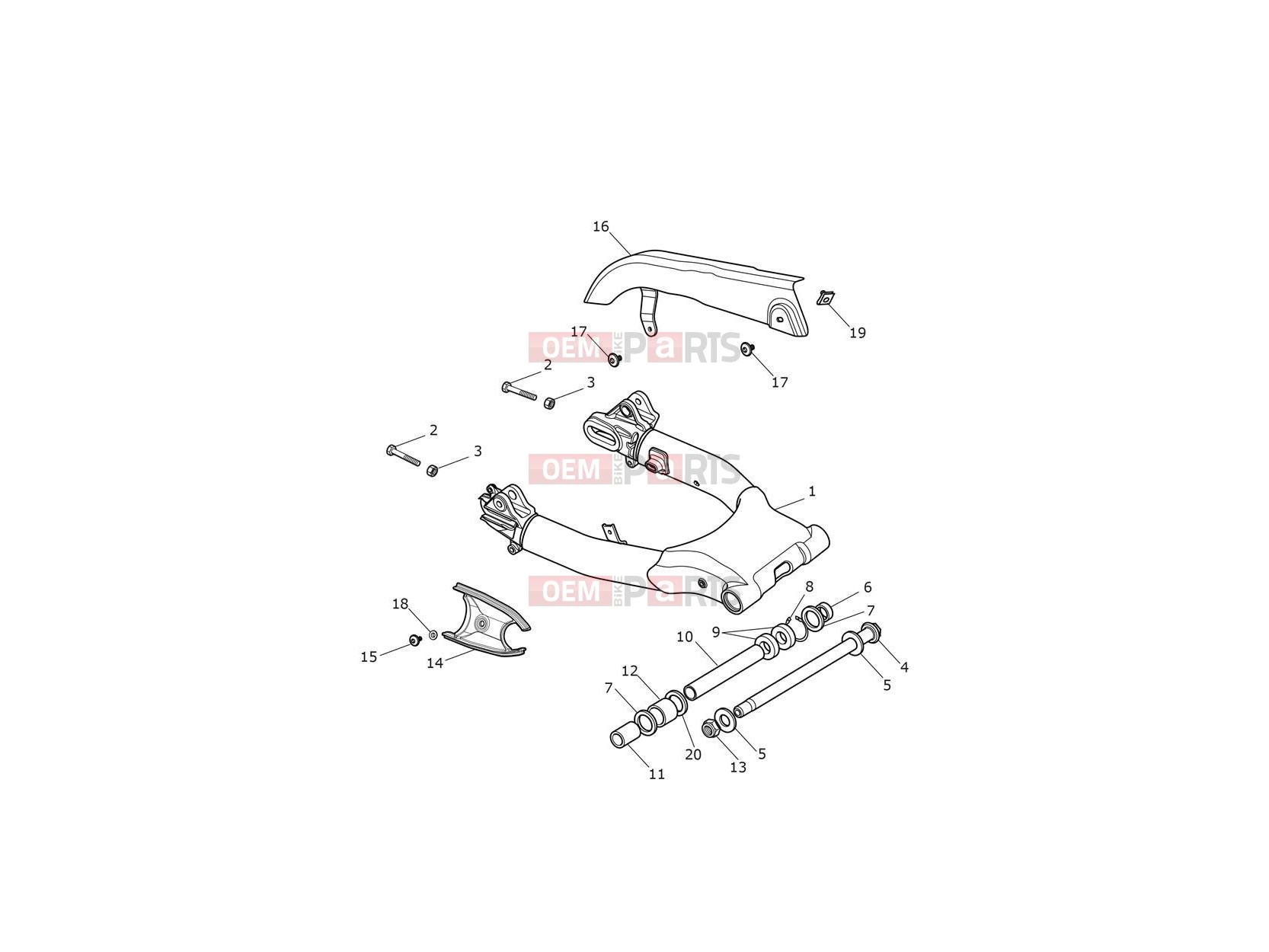 Triumph 2017 THRUXTON Swingarm Assembly