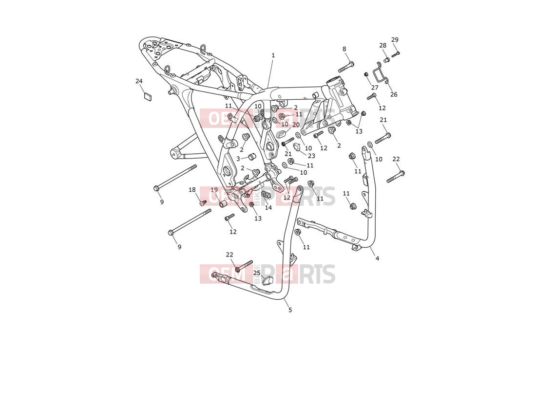 Triumph 2021 Thruxton RS Main Frame Assembly