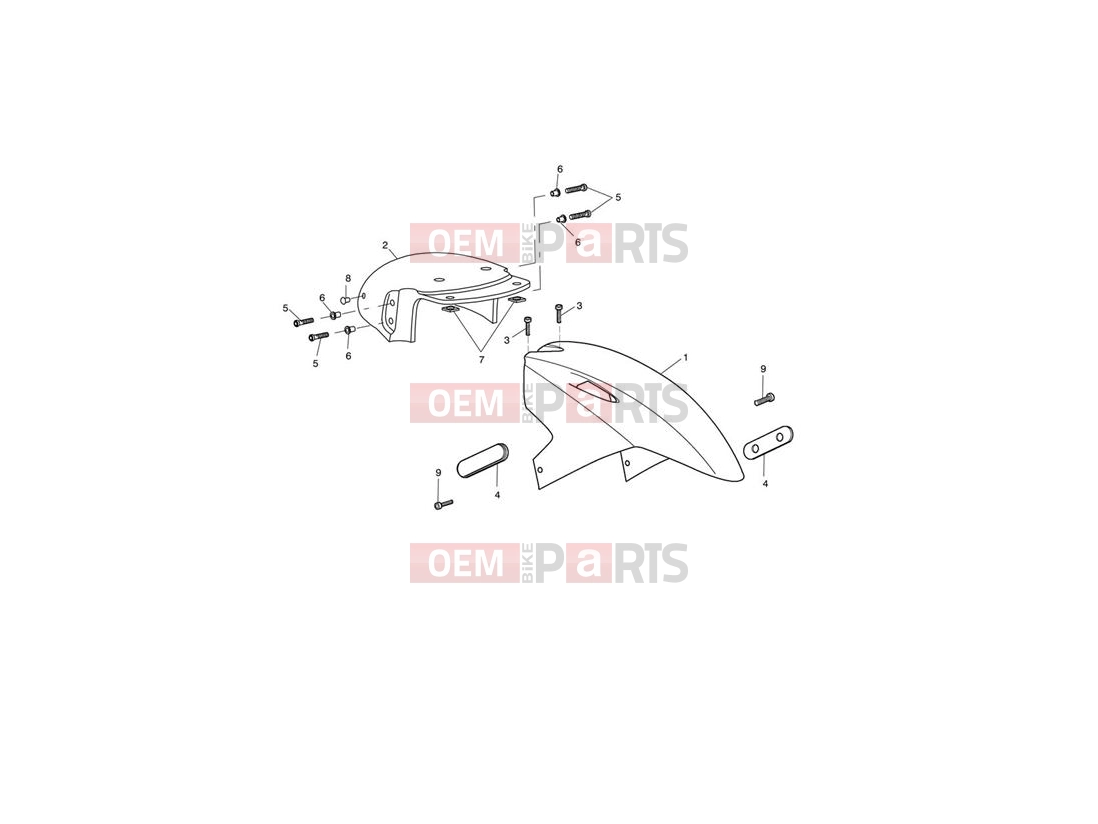 Triumph 2011 SPRINT GT Front Mudguard