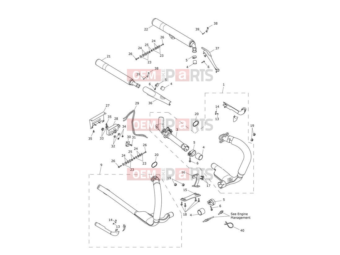 Triumph 2015 THUNDERBIRD COMMANDER Exhaust System
