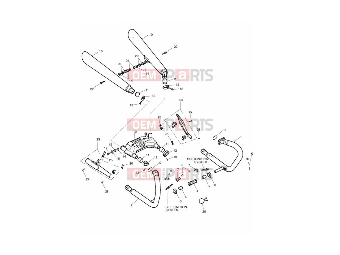 Triumph 2011 THUNDERBIRD STORM Exhaust System - All Except...