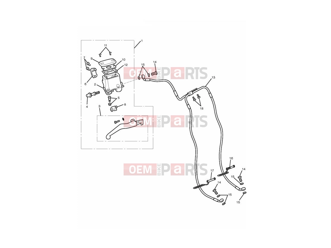 Triumph 2013 THUNDERBIRD STORM Front Brake Master Cylinder...