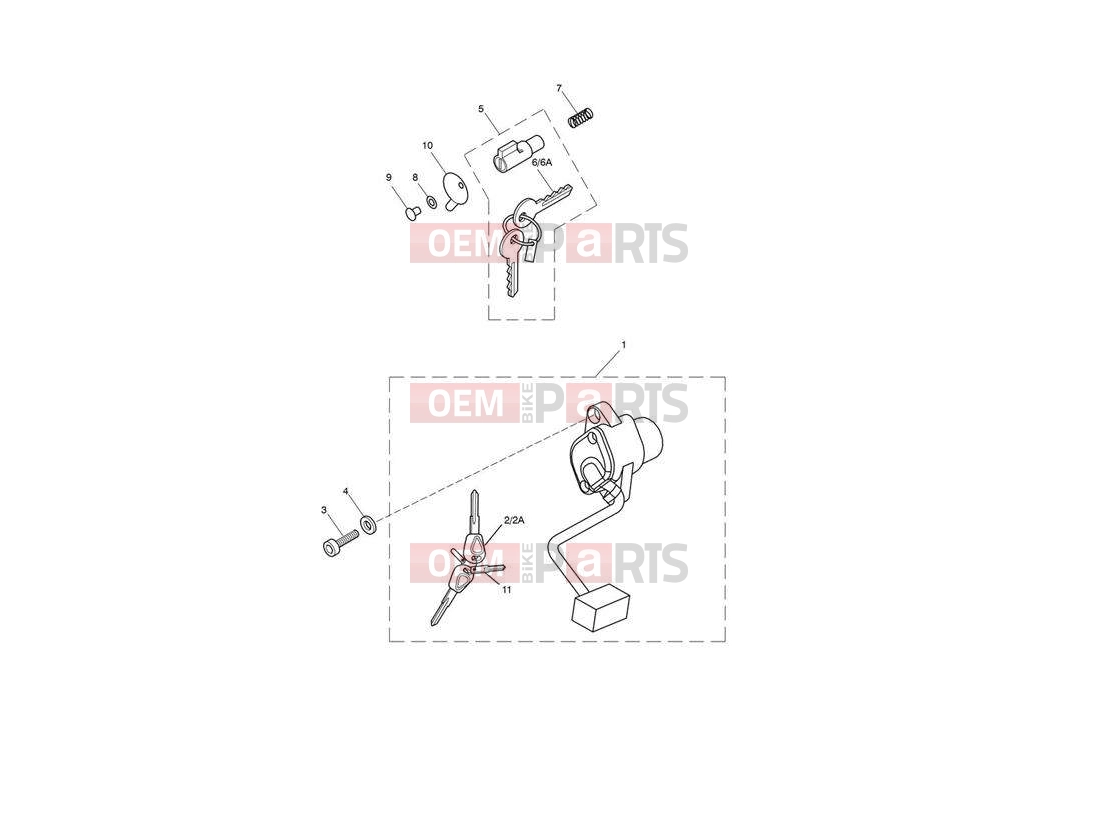 Triumph 2009 SPEEDMASTER EFI Ign Switch & Steer Lock 439975