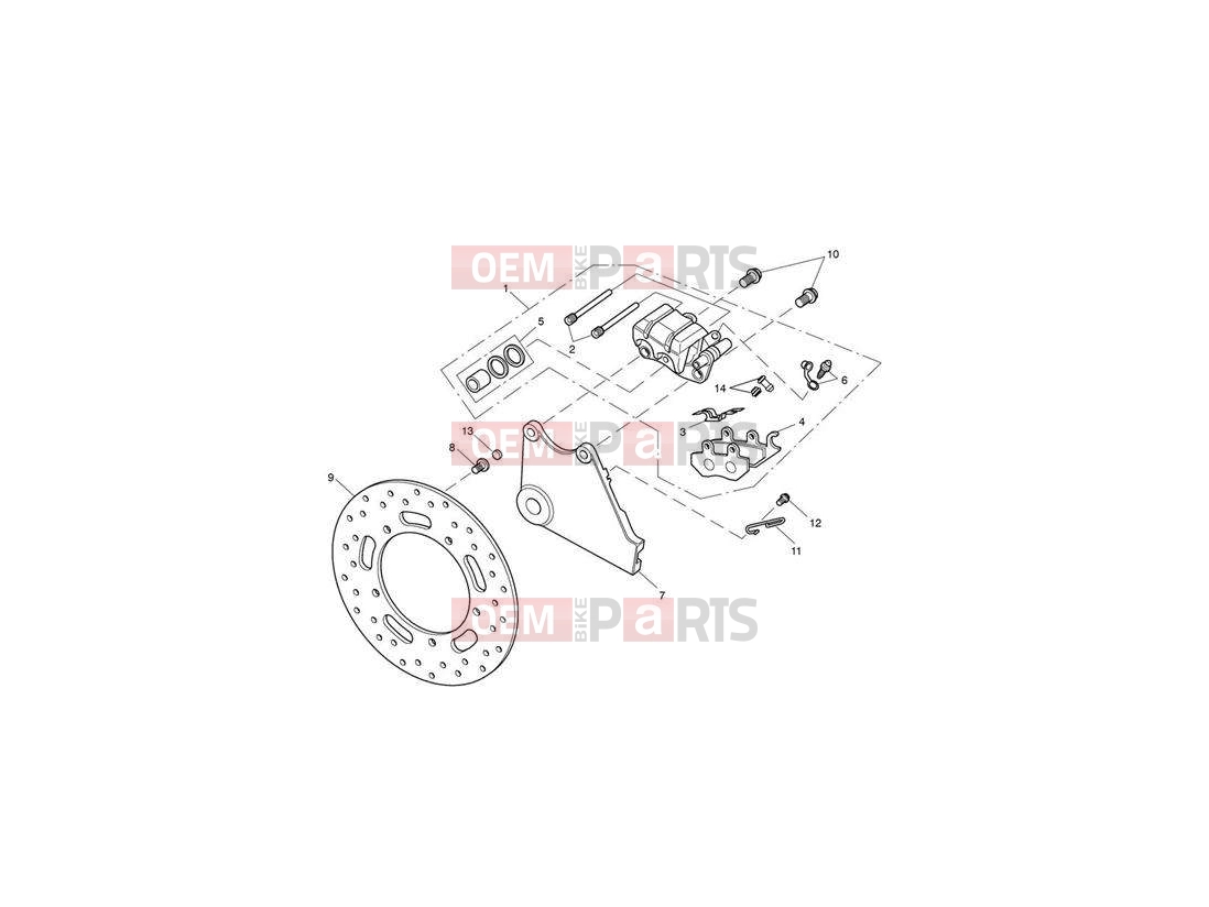 Triumph 2013 SPEEDMASTER EFI Rear Brake Caliper & Disc
