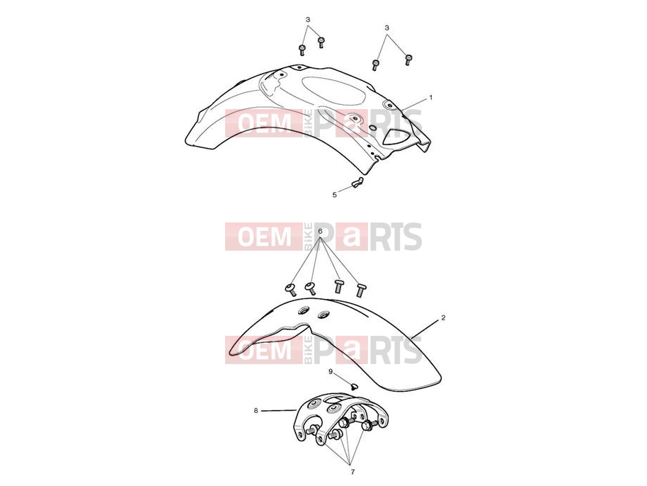 Triumph 2007 SCRAMBLER EFI Mudguards