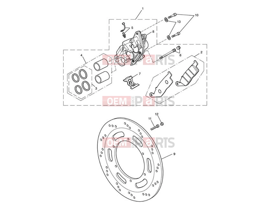 Triumph 2012 SCRAMBLER EFI Front Brake Caliper & Discs
