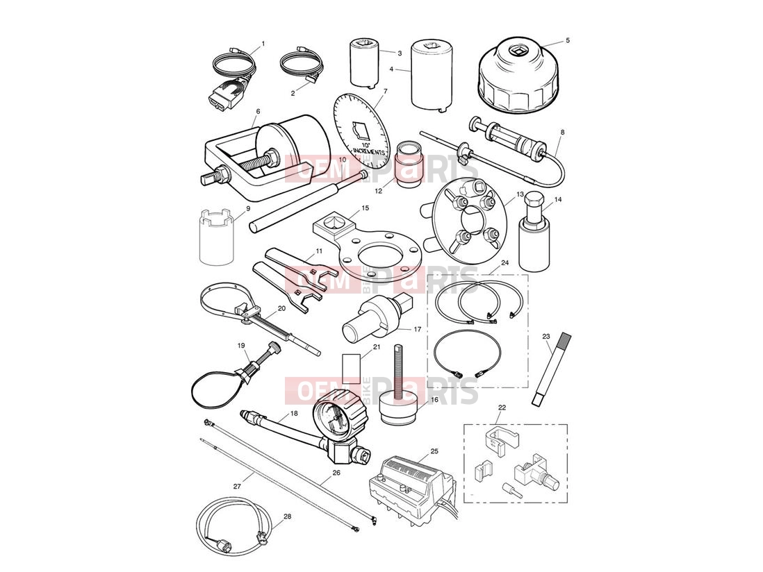 Triumph 2002 TT600 Service Tools