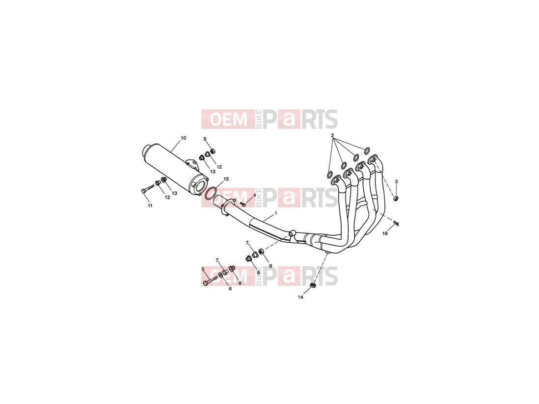 Triumph 2003 TT600 Exhaust System