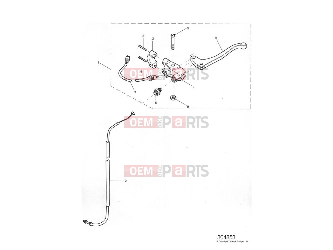 Triumph 2003 TT600 Control Cables