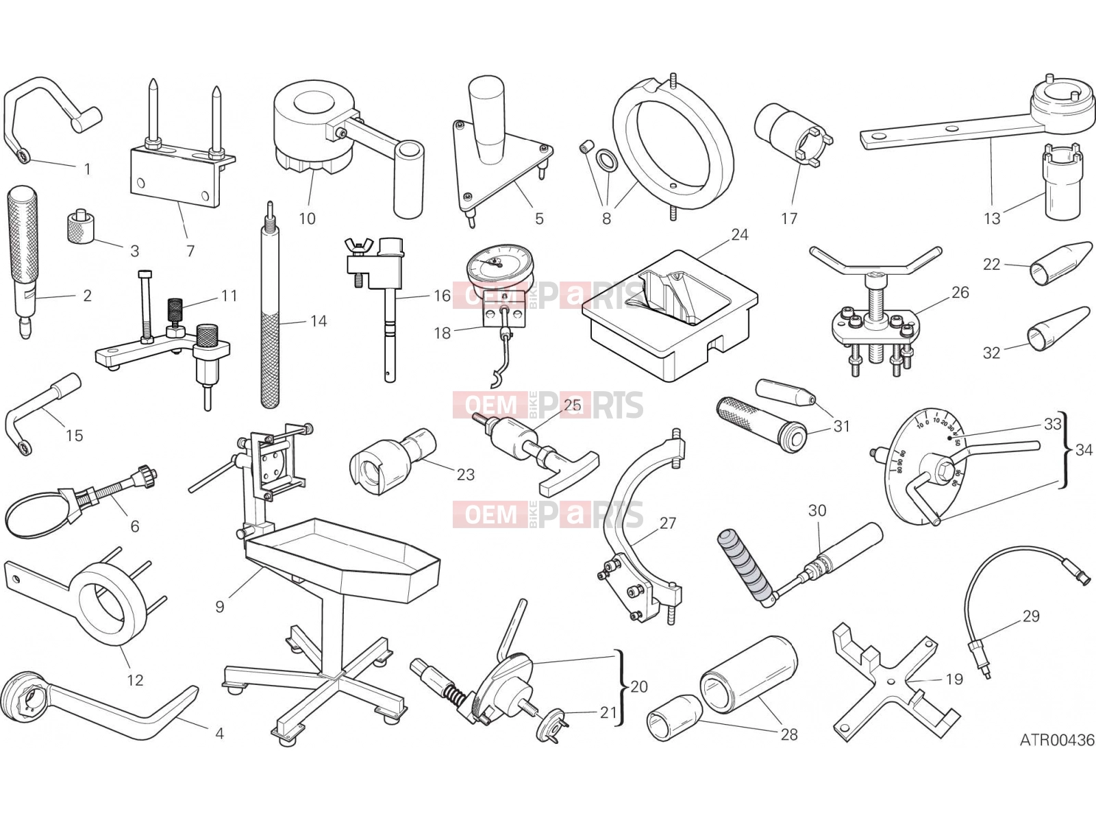 DUCATI 2022 Diavel 1260 S WORKSHOP SERVICE TOOLS (ENGINE)
