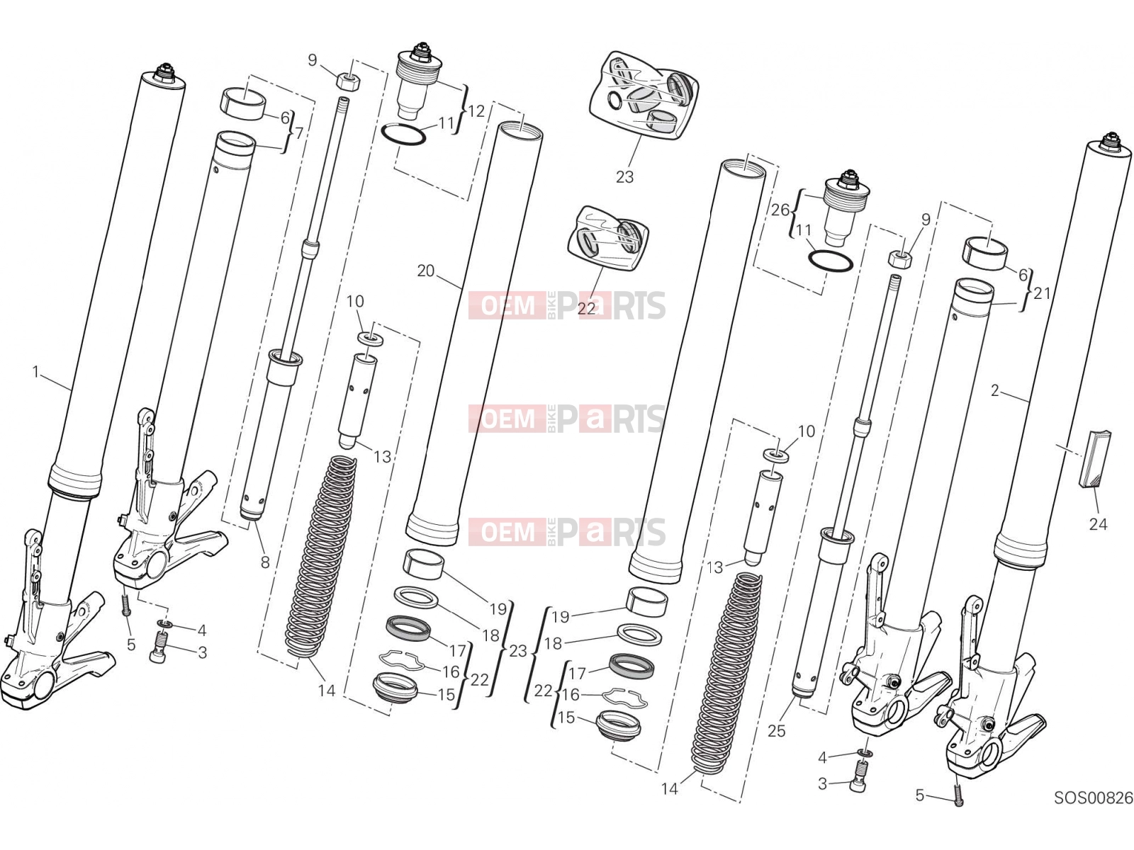 DUCATI 2022 Multistrada V2 FRONT FORK