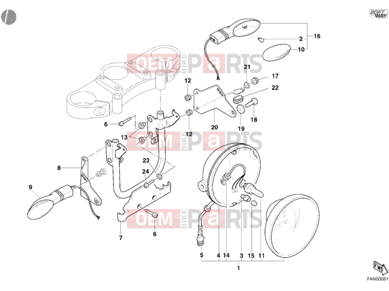 DUCATI 2003 Monster S4R HEADLIGHT » LIGHTING SYSTEM