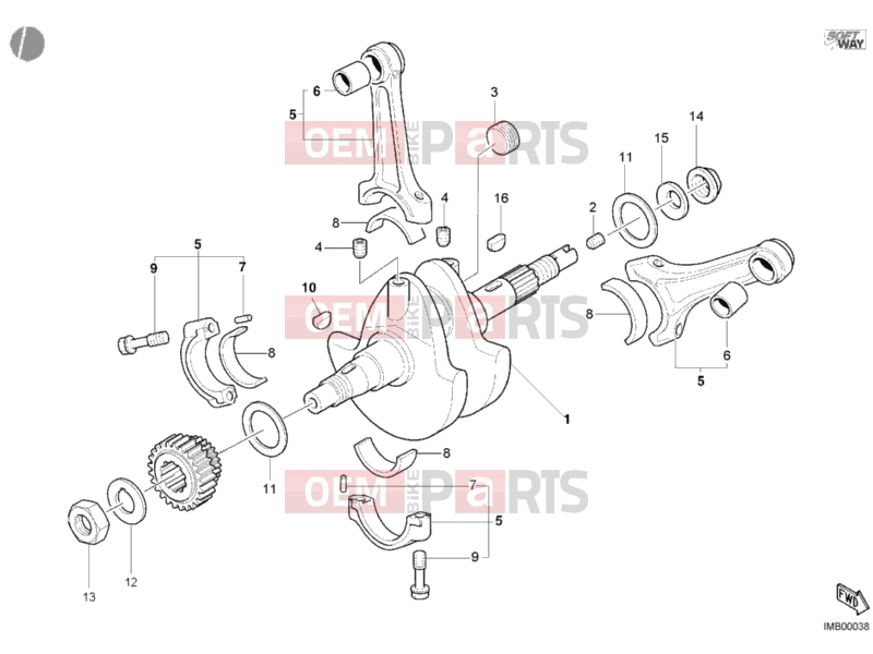 DUCATI 2003 Monster S4R CRANKSHAFT » ENGINE CASE