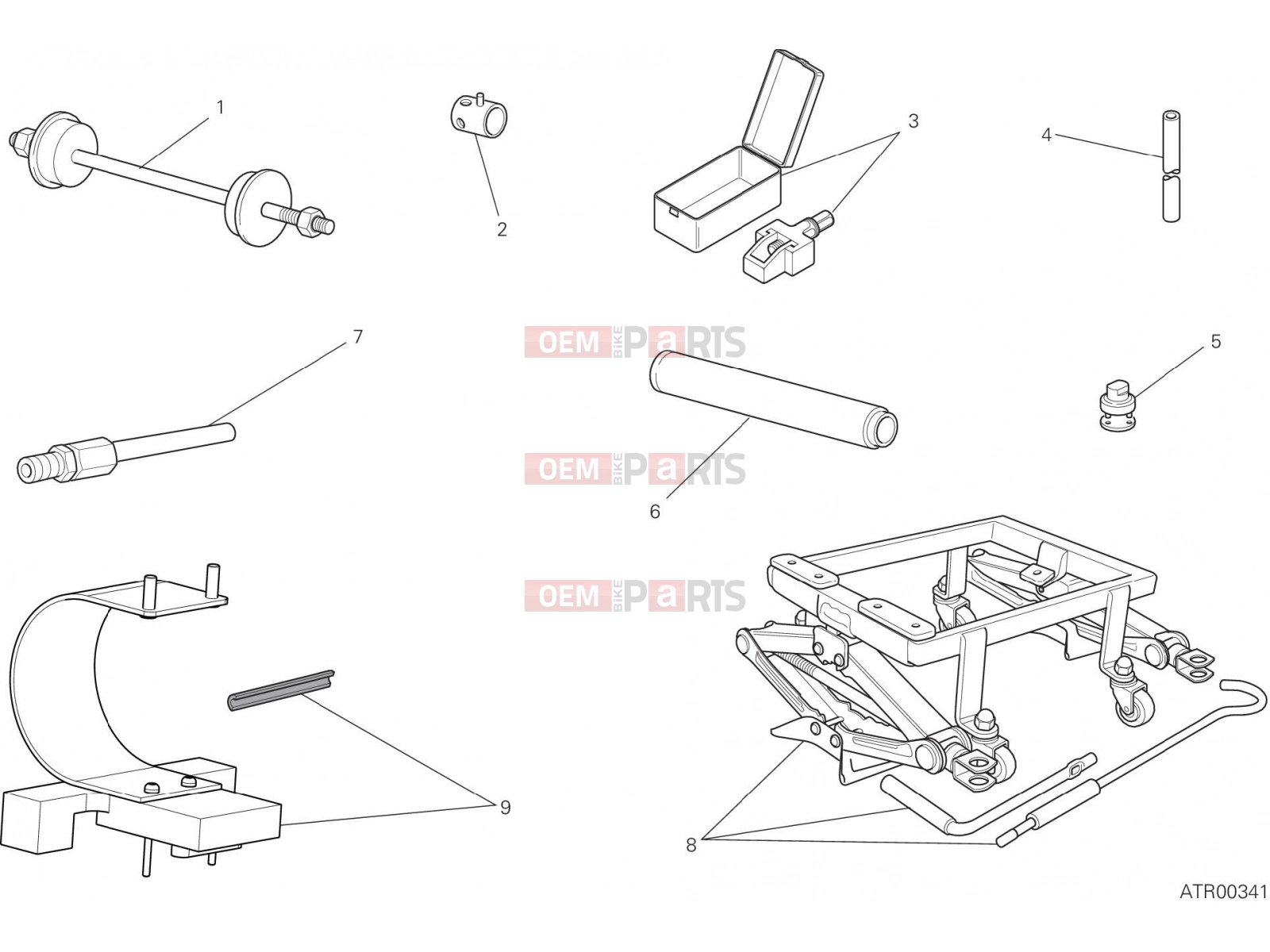 DUCATI 2022 Scrambler Desert Sled WORKSHOP SERVICE TOOLS, FRAME