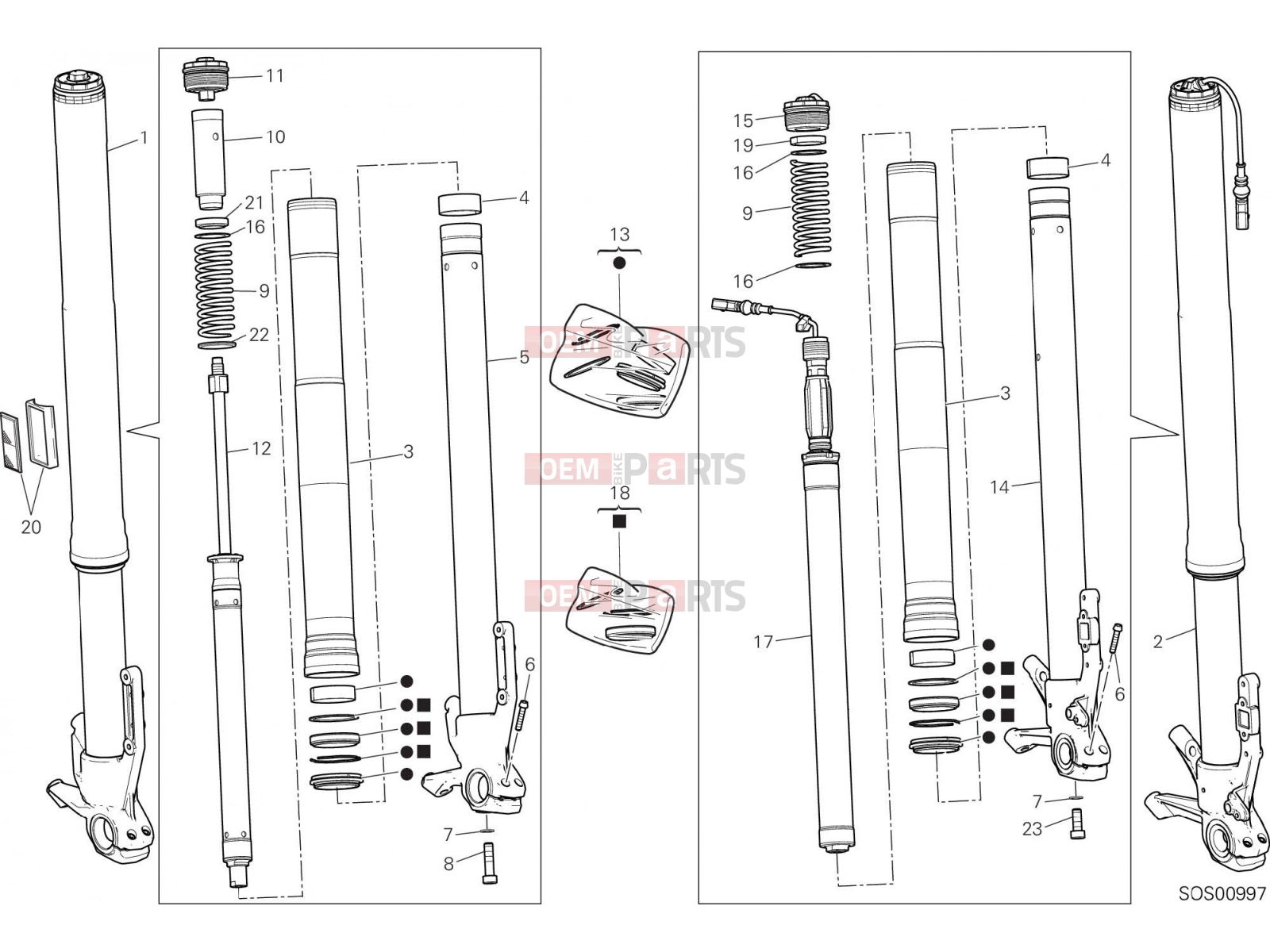 DUCATI 2023 Multistrada V2 S FRONT FORK