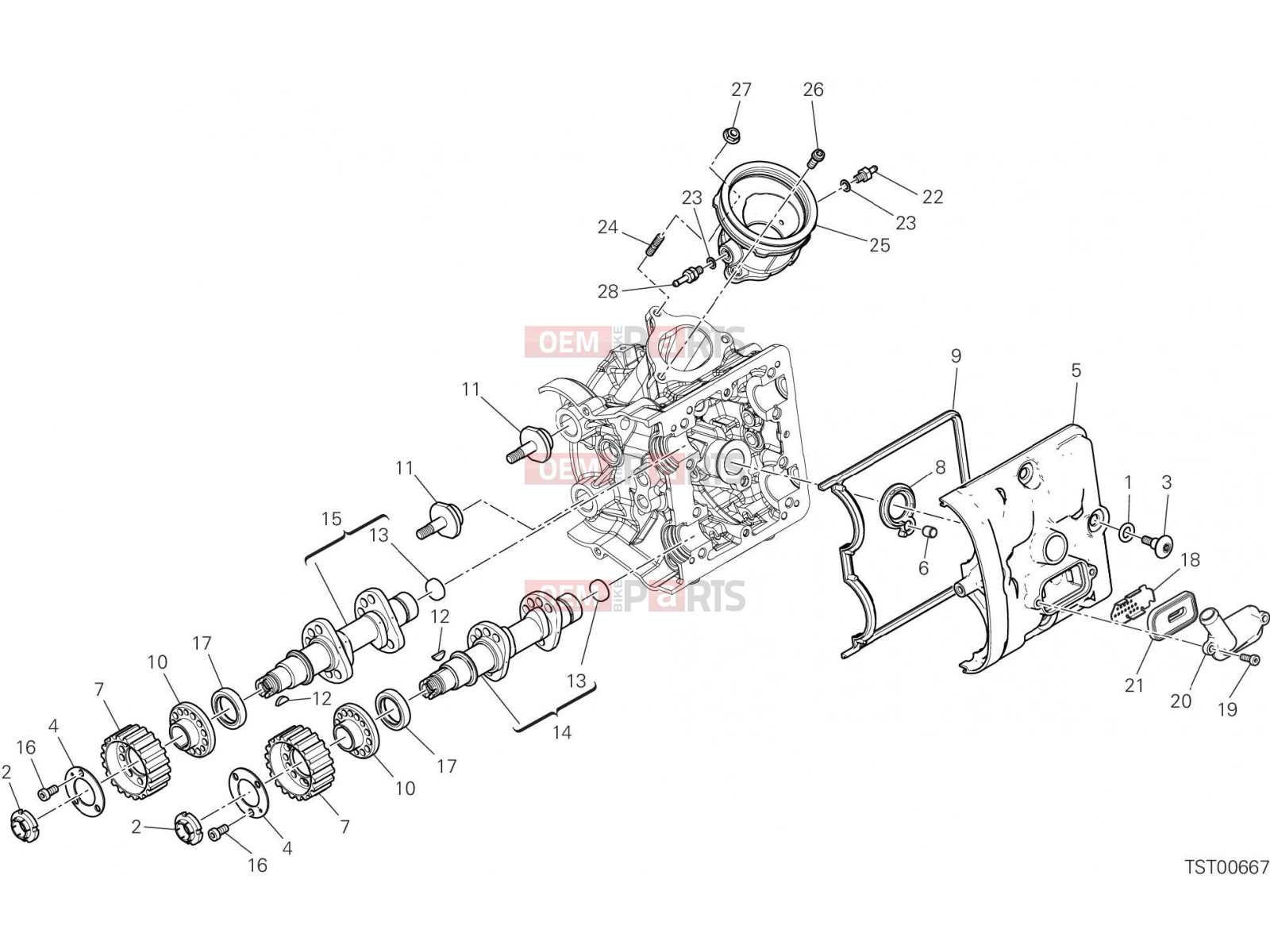 DUCATI 2023 Multistrada V2 HORIZONTAL HEAD – TIMING SYSTEM