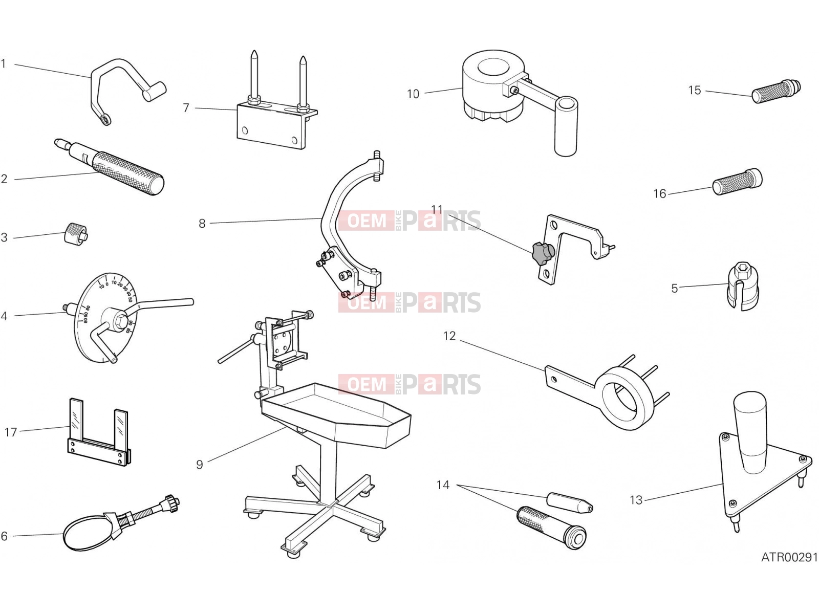 DUCATI 2014 Diavel Carbon WORKSHOP SERVICE TOOLS [MOD:DVLC]