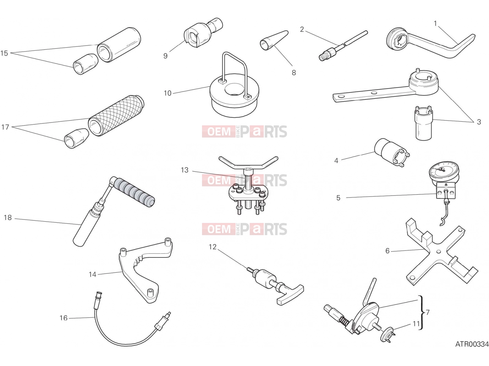 DUCATI 2016 Multistrada 1200 Enduro WORKSHOP SERVICE TOOLS [MOD:MS1200E]