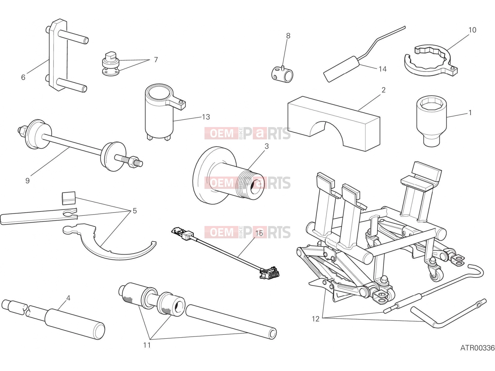 DUCATI 2016 Multistrada 1200 Enduro WORKSHOP SERVICE TOOLS [MOD:MS1200E]