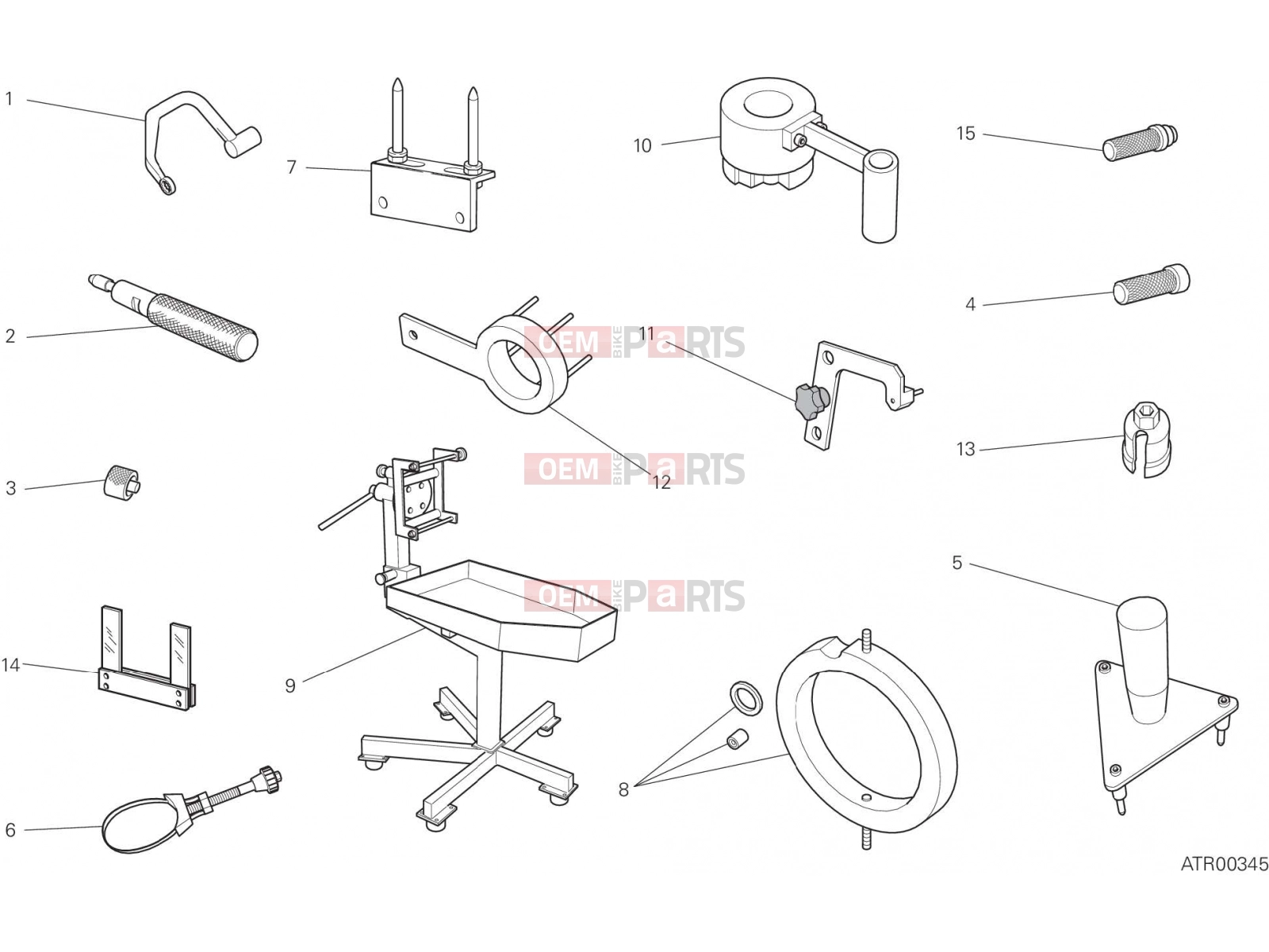 DUCATI 2018 Multistrada 1260 WORKSHOP SERVICE TOOLS [MOD:MS1260]