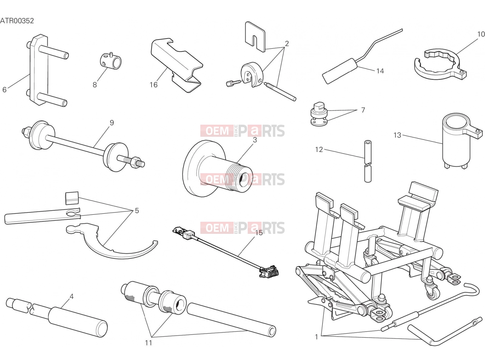 DUCATI 2019 Multistrada 1260 WORKSHOP SERVICE TOOLS [MOD:MS1260]
