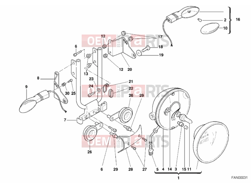 DUCATI 2002 Monster S4 HEADLIGHT » LIGHTING SYSTEM