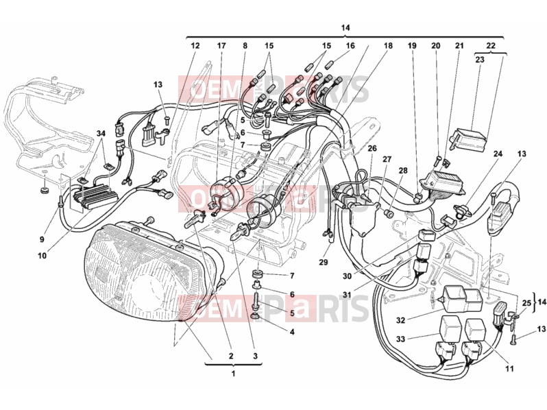 DUCATI 2002 Sporttouring ST4 HEADLIGHT » LIGHTING SYSTEM