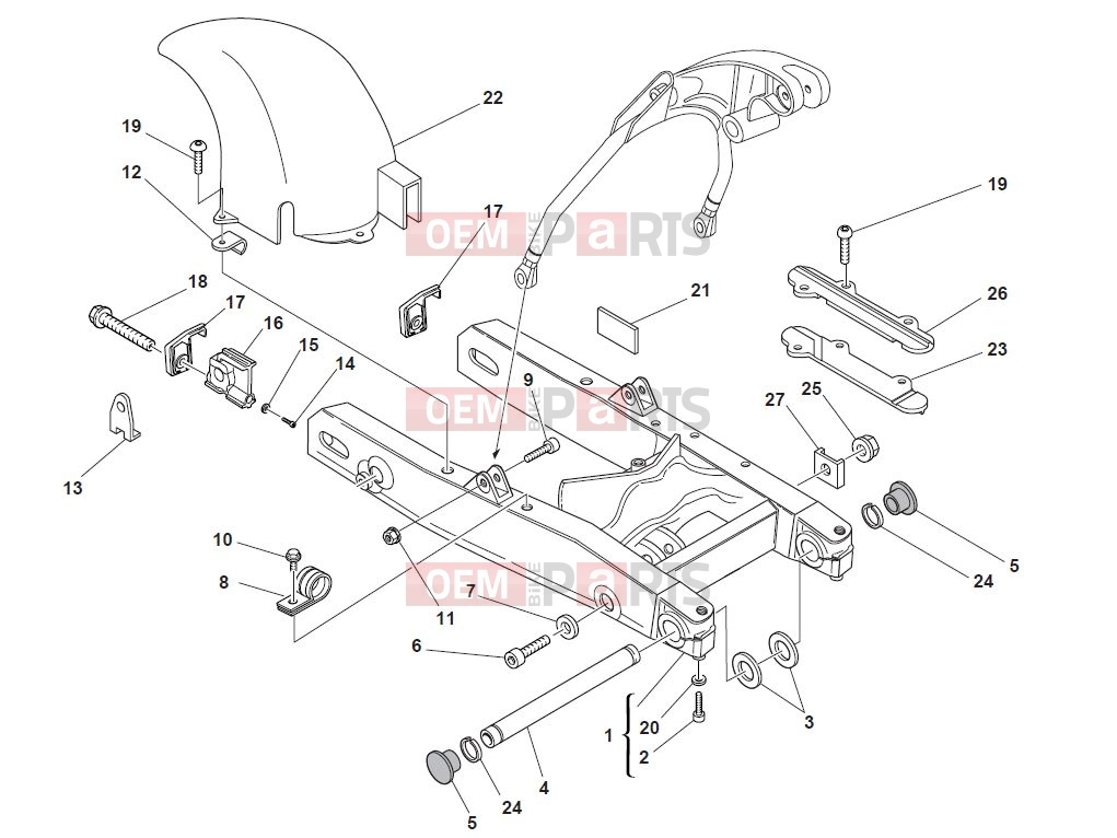 DUCATI 2000 Monster 900 REAR FORK