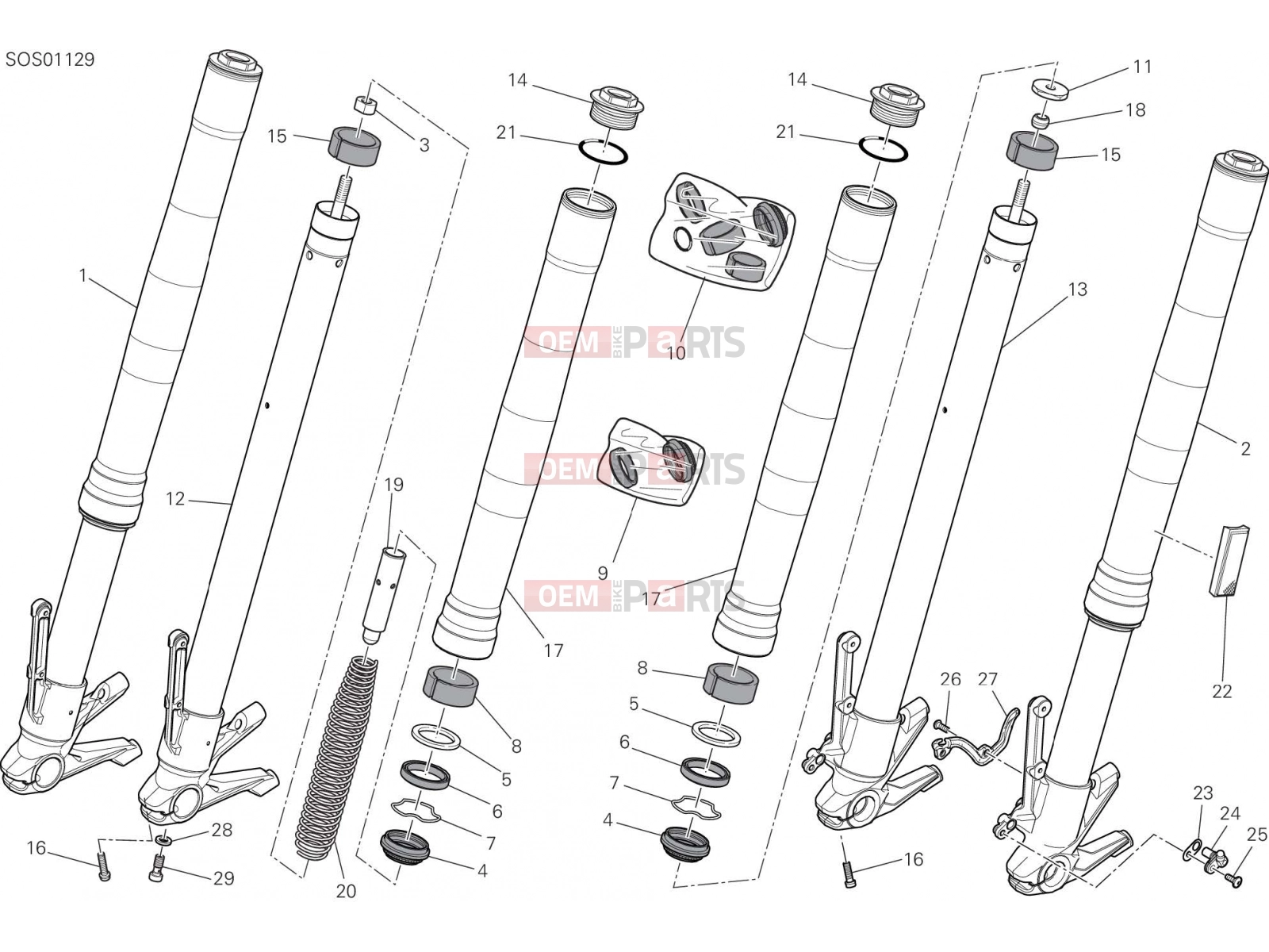 DUCATI 2022 Monster + FRONT FORK [MOD:M937+]