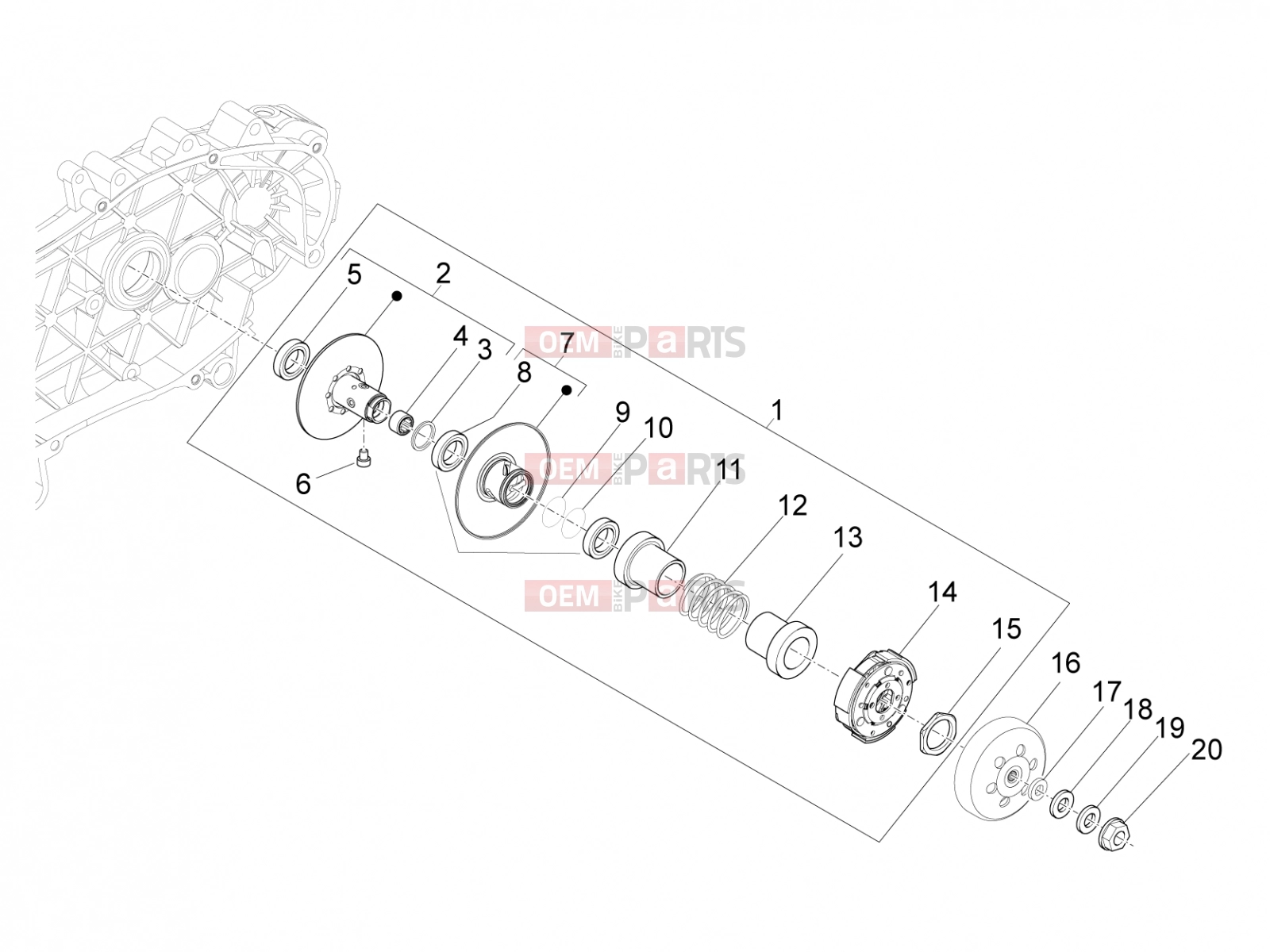 gilera 2015 Fuoco 500 LT Engine » Driven pulley
