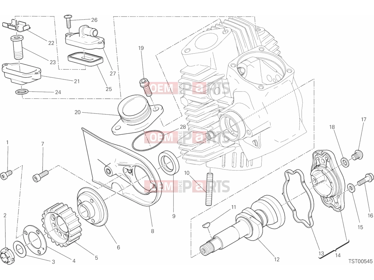 DUCATI 2016 Scrambler Sixty2 HEAD HORIZONTAL - DISTRIBUTION