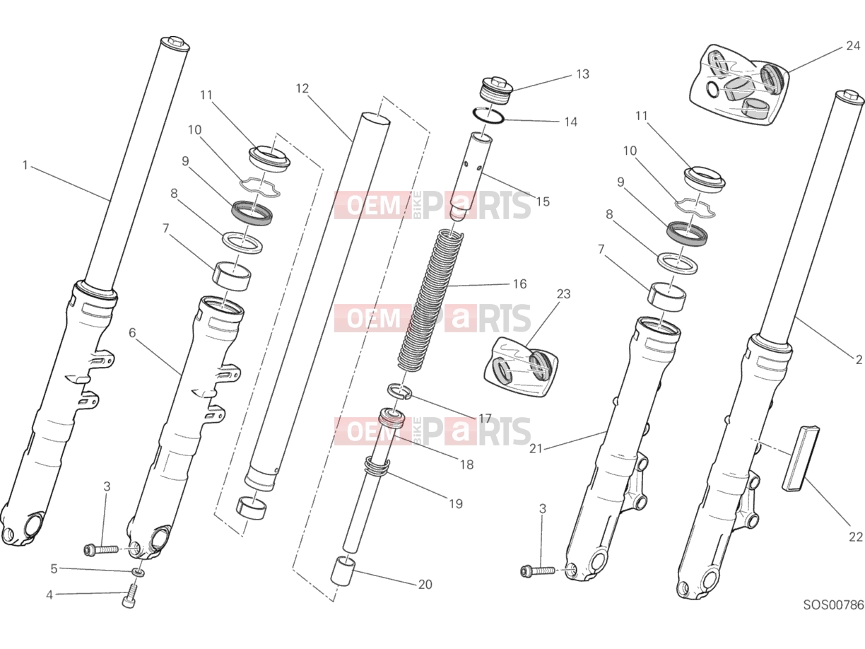 DUCATI 2016 Scrambler Sixty2 FRONT FORK