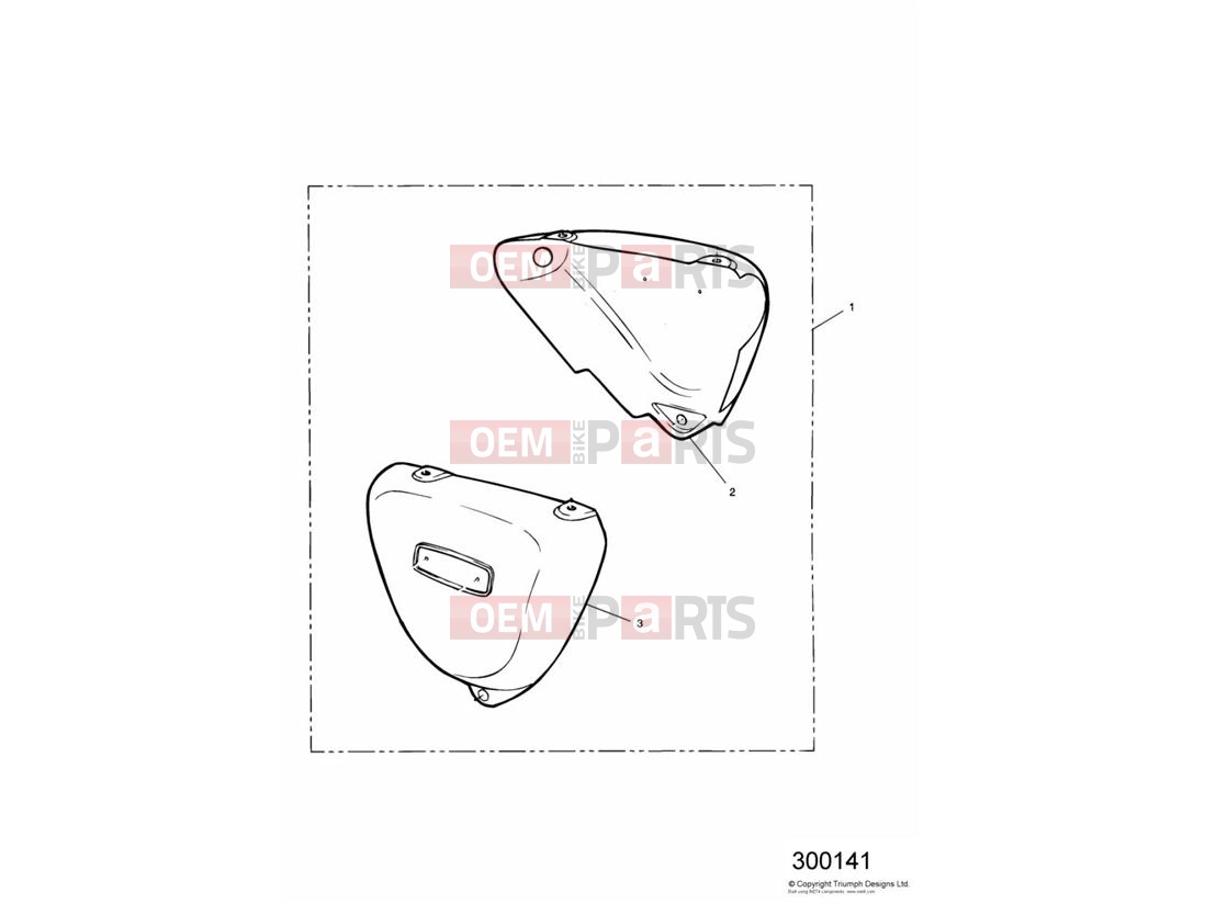 Triumph 1995 THUNDERBIRD Side Panel Kit (Colour Co-ordinated)