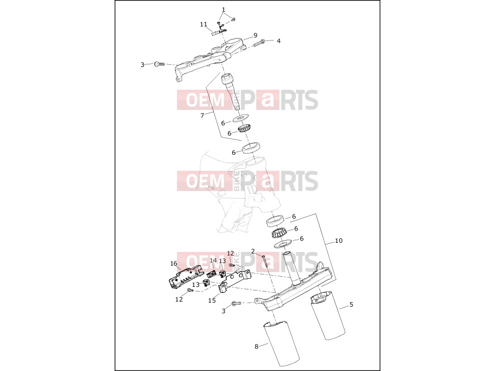 Harley-Davidson 2021 CVO/CUSTOM CVO TRI GLIDE  - FLHTCUTGSE FORK BRACKETS, FRONT